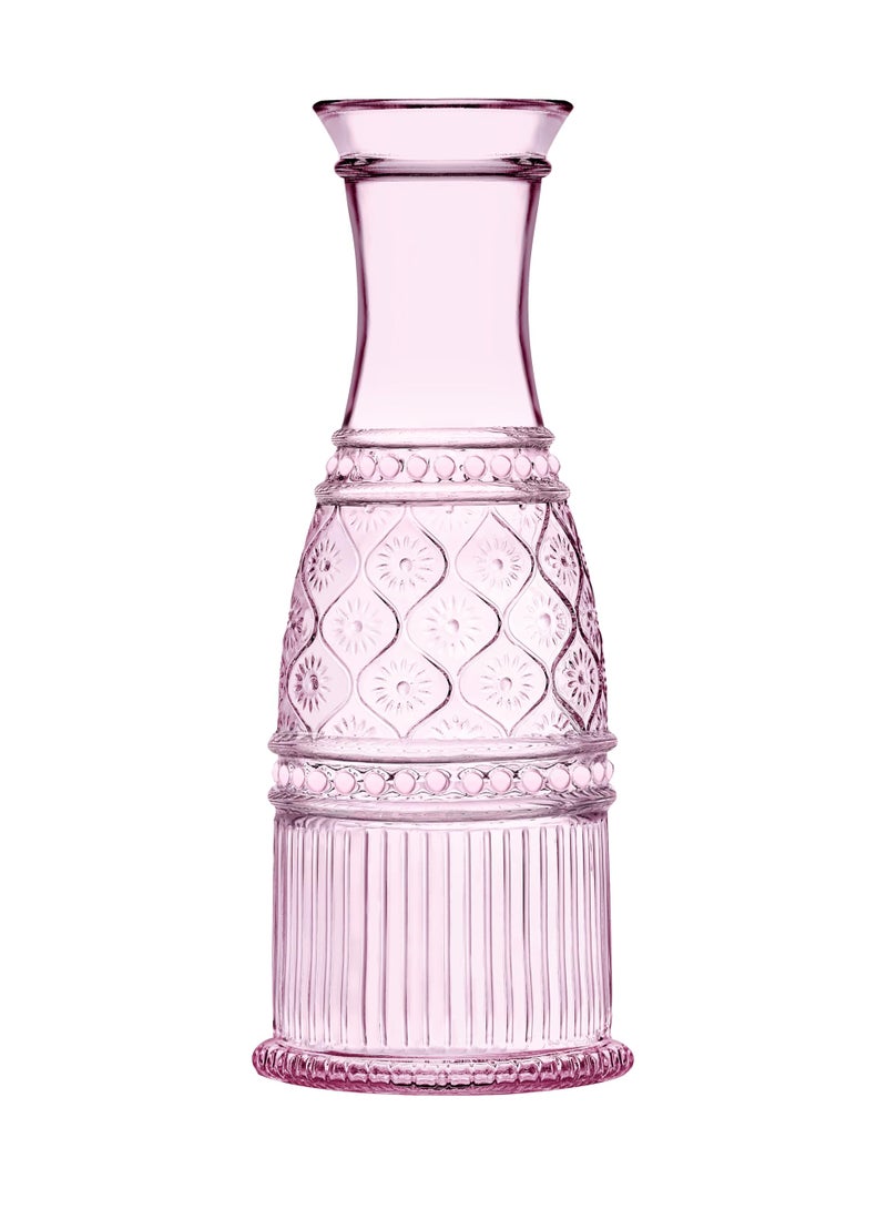 قارورة غودينجر إبريق ماء إبريق نبيذ قارورة زجاجية إبريق ماء ديكور عتيق مجموعة كلارو الوردية