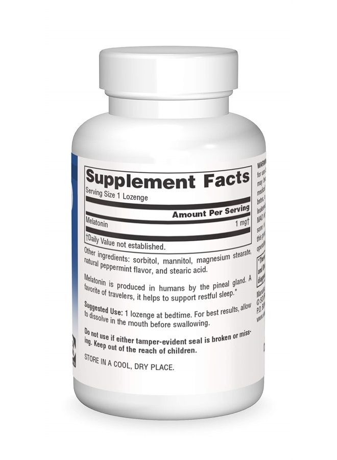 Source Naturals ميلاتونين 1 ملغ - 100 حبة مصاصة بنكهة النعناع - Image 3