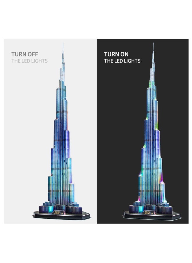 CubicFun 3D Puzzle LED Burj Khalifa 136pc - Image 4