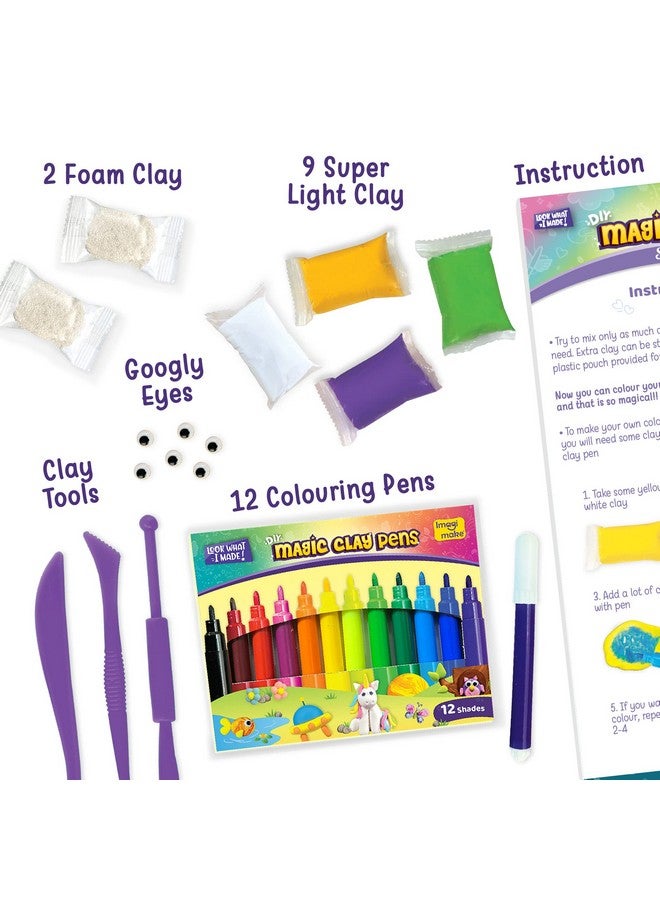 Imagimake Magic Clay | Colour & Create | Space Craft Kit | Air Dry Clay For Art & Craft | Make 10 Super Clay Creations | Birthday Gift For 5,6,7,8 Year Old Girls & Boys - Image 2