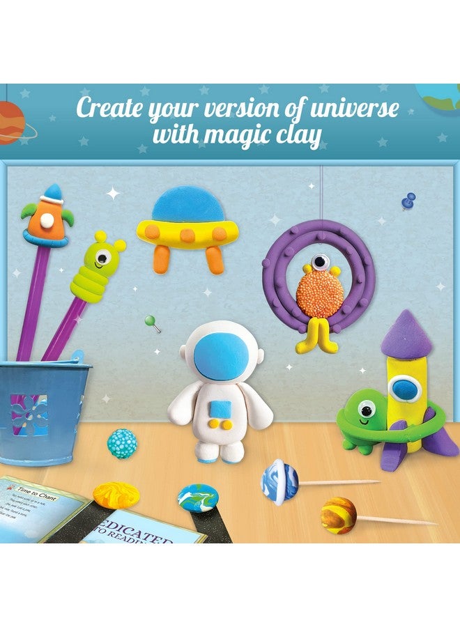Imagimake Magic Clay | Colour & Create | Space Craft Kit | Air Dry Clay For Art & Craft | Make 10 Super Clay Creations | Birthday Gift For 5,6,7,8 Year Old Girls & Boys - Image 5