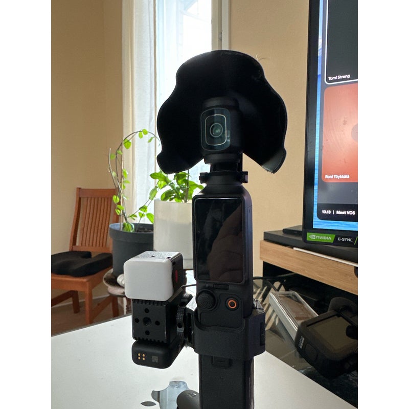 3D Printed Anti Glare Sunshade For DJI Pocket 3 Camera Mixed Colors Screen Hood Reduces Reflections For Clearer Viewing Perfect For Photography - Image 1