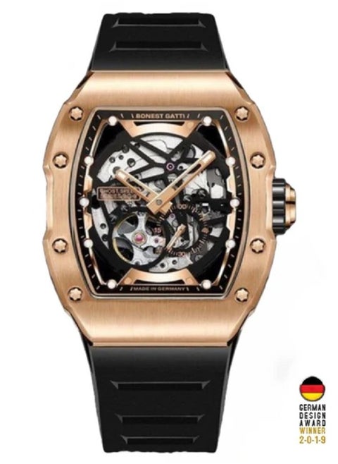 BG9901-A6, Automatic Men Watches, Black Rubber Strap