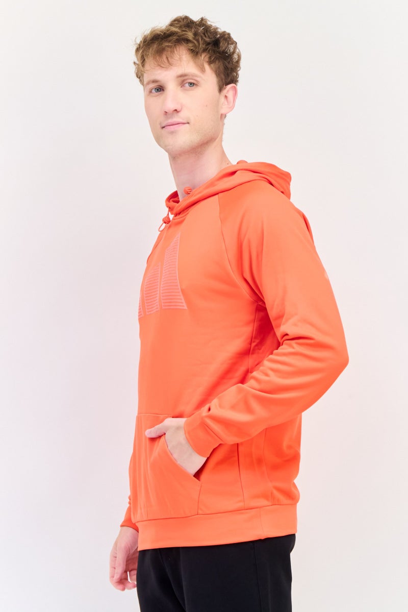 Adidas Men Sportswear Fit Long Sleeve Outdoor Sweatshirt, Orange  - Image 2