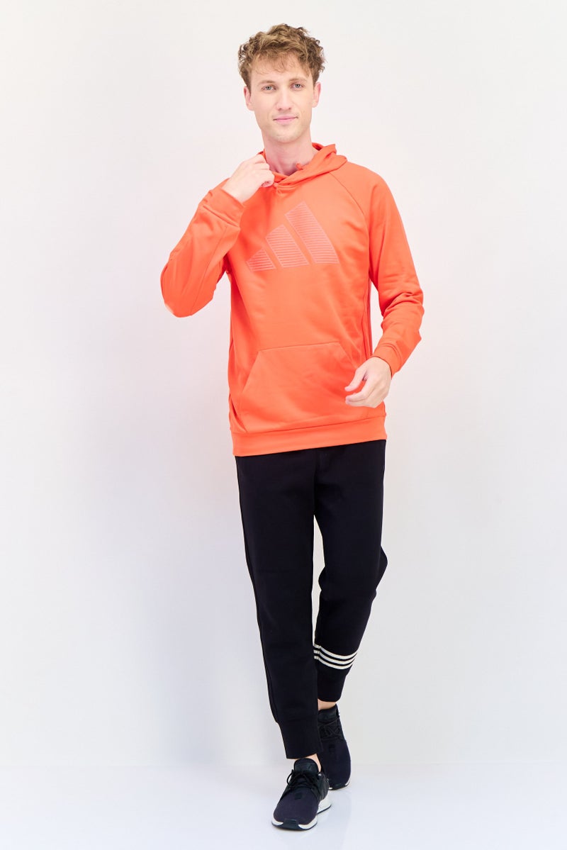 Adidas Men Sportswear Fit Long Sleeve Outdoor Sweatshirt, Orange  - Image 4