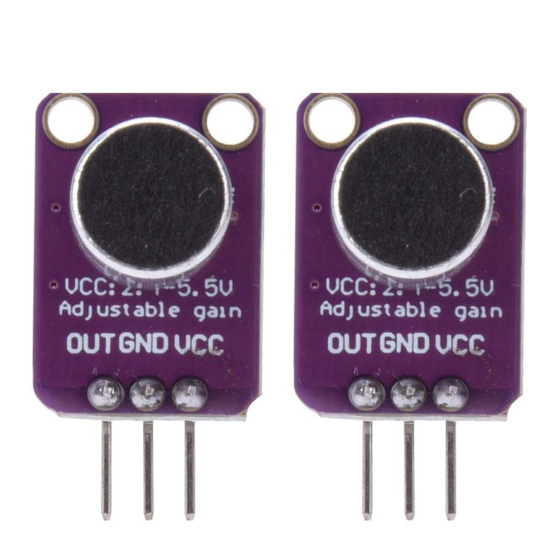 2Pcs Electret Microphone Amplifier Board Module with Adjustable Gain Preamplifier - Image 2