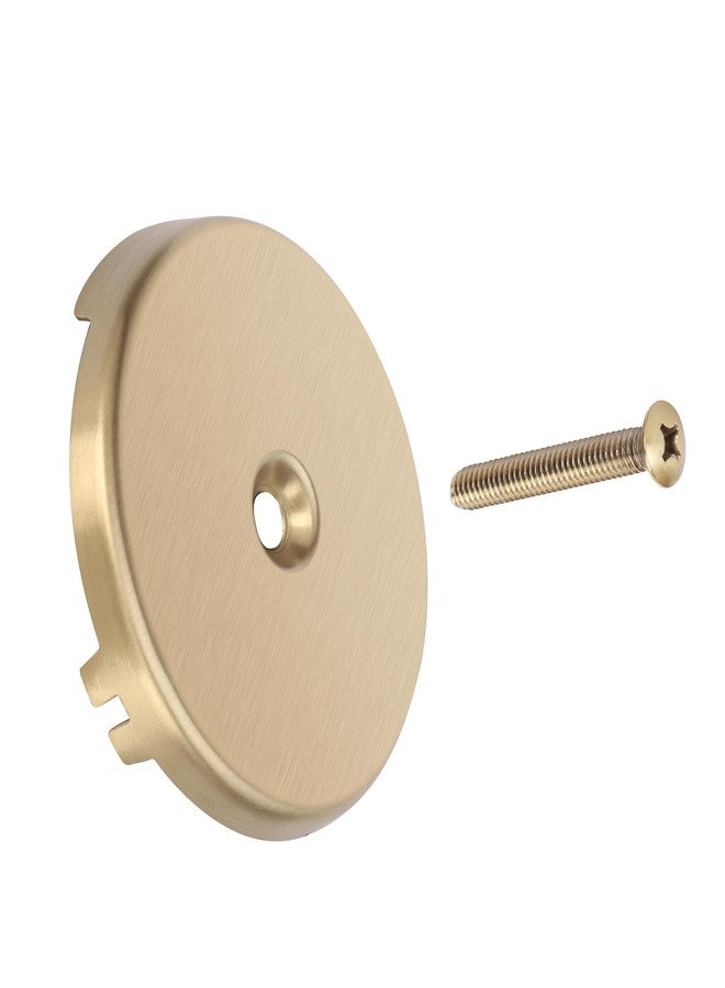 PRIMSOPH One Hole Overflow Faceplate Tub Drain Trim Kit Conversion Kit Assembly Universal Fine Coarse Thread Replacement Brushed Gold - Image 1