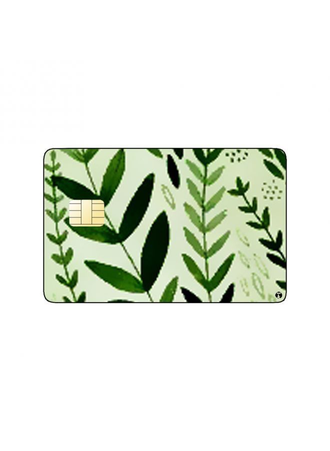 RKN PRINTED BANK CARD STICKER Beautiful Plants Drawing - Image 1
