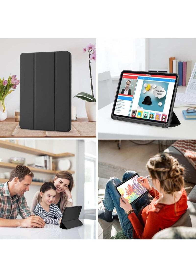 ELTRAZONE Smart Trifold Stand Case for iPad 10th Generation (10.9 Inch, 2022) with Pencil Holder - Soft TPU Back, Auto Wake/Sleep - Black - Image 5