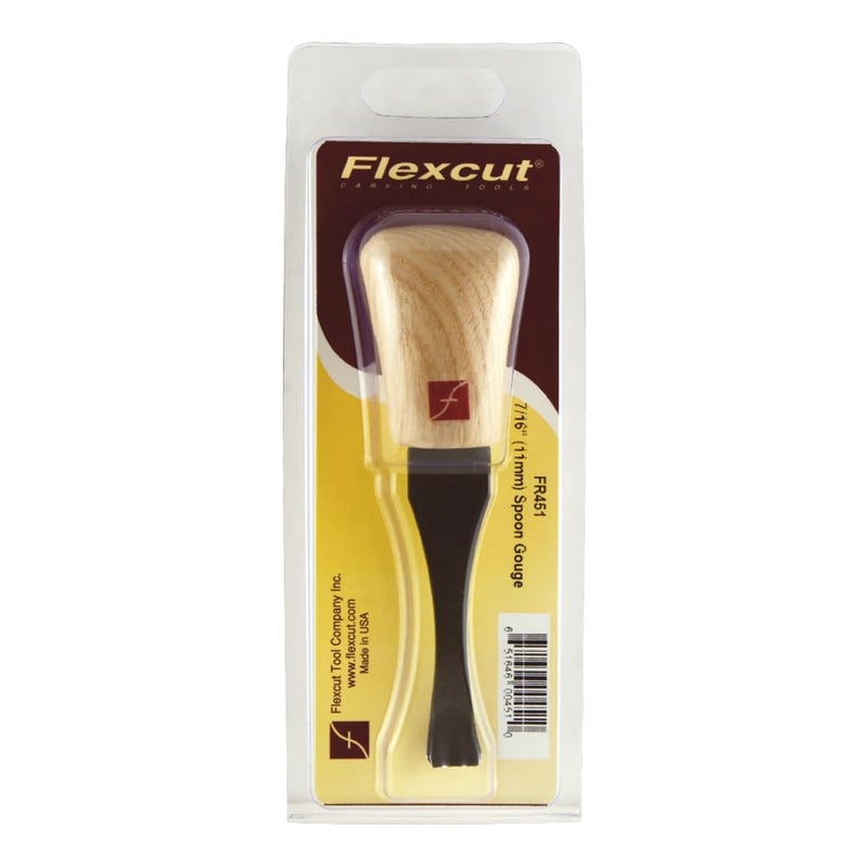Flexcut Palm Spoon 7/16, High Carbon Steel, Solid Ash Handle, 7/16 Inch, (FR451) - Image 3