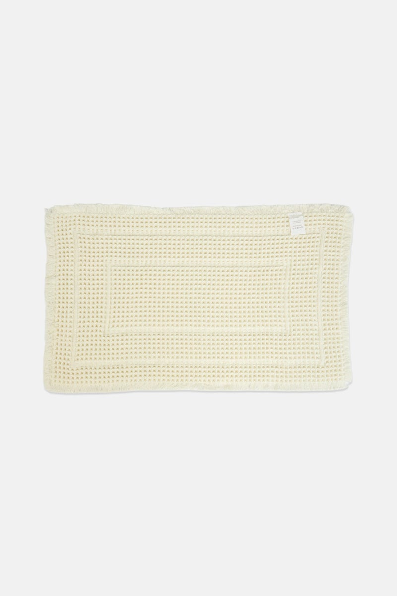 YOTO Waffle Bath Mat, Off White - Image 2