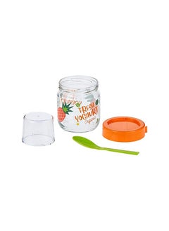 HEREVIN Decorated Yoghurt Jar With Spoonorange H131615Yg (Orange)  - Image 4