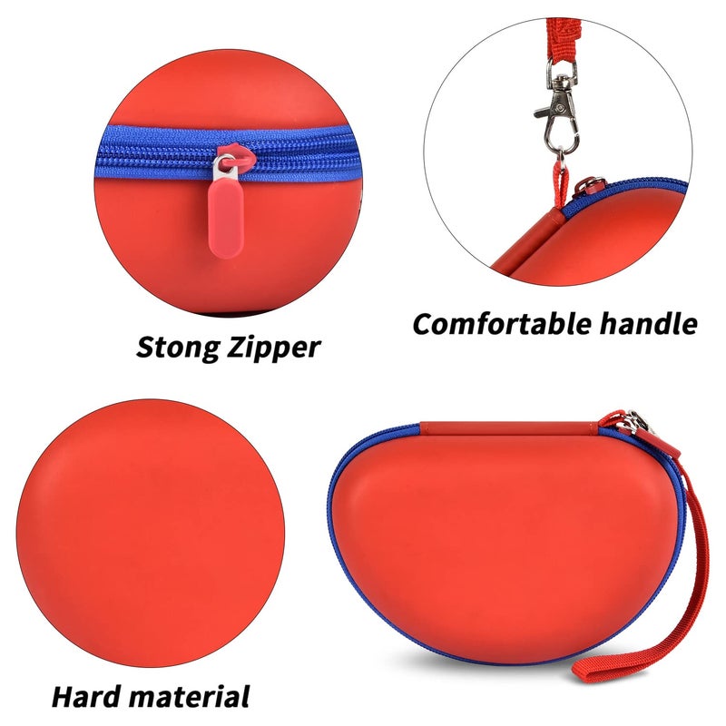 ANKHOH Case for eKids, for Beats Studio Pro, Solo3, Studio3, Solo2 Wireless Bluetooth Portable Headphones, Kids and Toddler Headband Storage Holder Bag Pouch (Box Only)-Red - Image 3