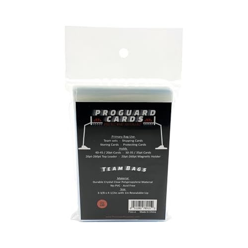 ProGuard Cards 300 Team Bags for Team Sets, Fits up to 35 Cards | Suitable for Top Loaders & Magnetic Mold Holders up to 260pt (3pks) - Image 3
