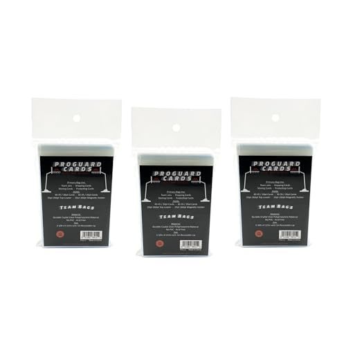ProGuard Cards 300 Team Bags for Team Sets, Fits up to 35 Cards | Suitable for Top Loaders & Magnetic Mold Holders up to 260pt (3pks) - Image 5