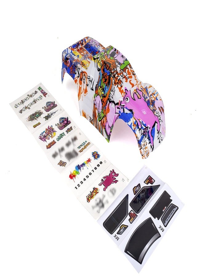 SummitLink Custom Body Graffiti Pink Pig Style Compatible for V1 Traxxas Maxx 1/10 4X4 4WD Truck Shell Cover(Truck not Included) MX-PIG-01 - Image 2