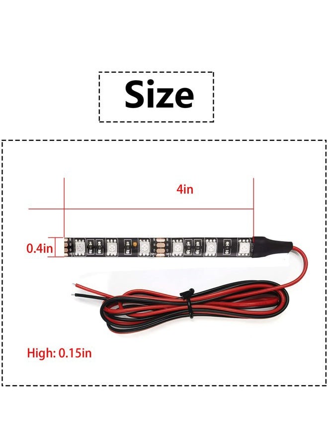 NBWDY Universal 2pc Motorcycle LED Turn Signal Light, Indicator Blinker Light, Waterproof Amber Lights Strip for Turn Signal Backup License Plate with Total 12LED (2x 6LED Amber Light Bar) - Image 5