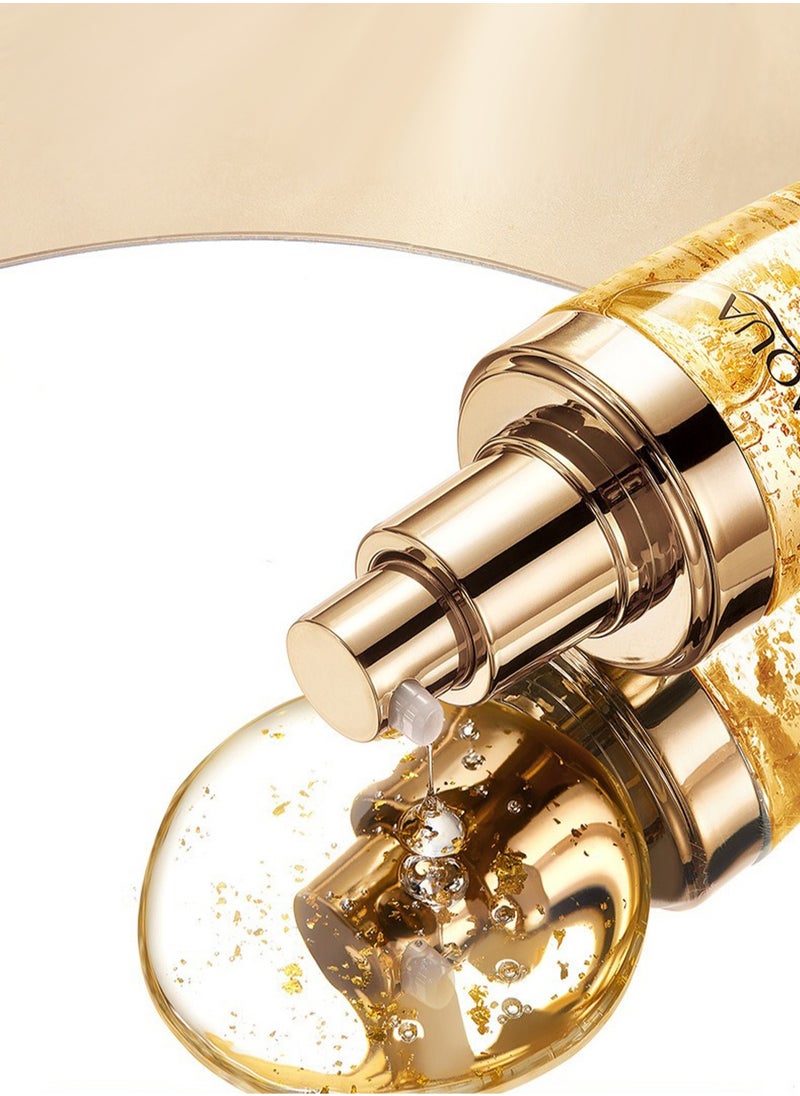 BIOAOUA - Gold Moisturizing and Beautifying Essence, Anti-Aging Moisturizing Face Serum to Smooth Wrinkles for All Skin Types 30ml - Image 1