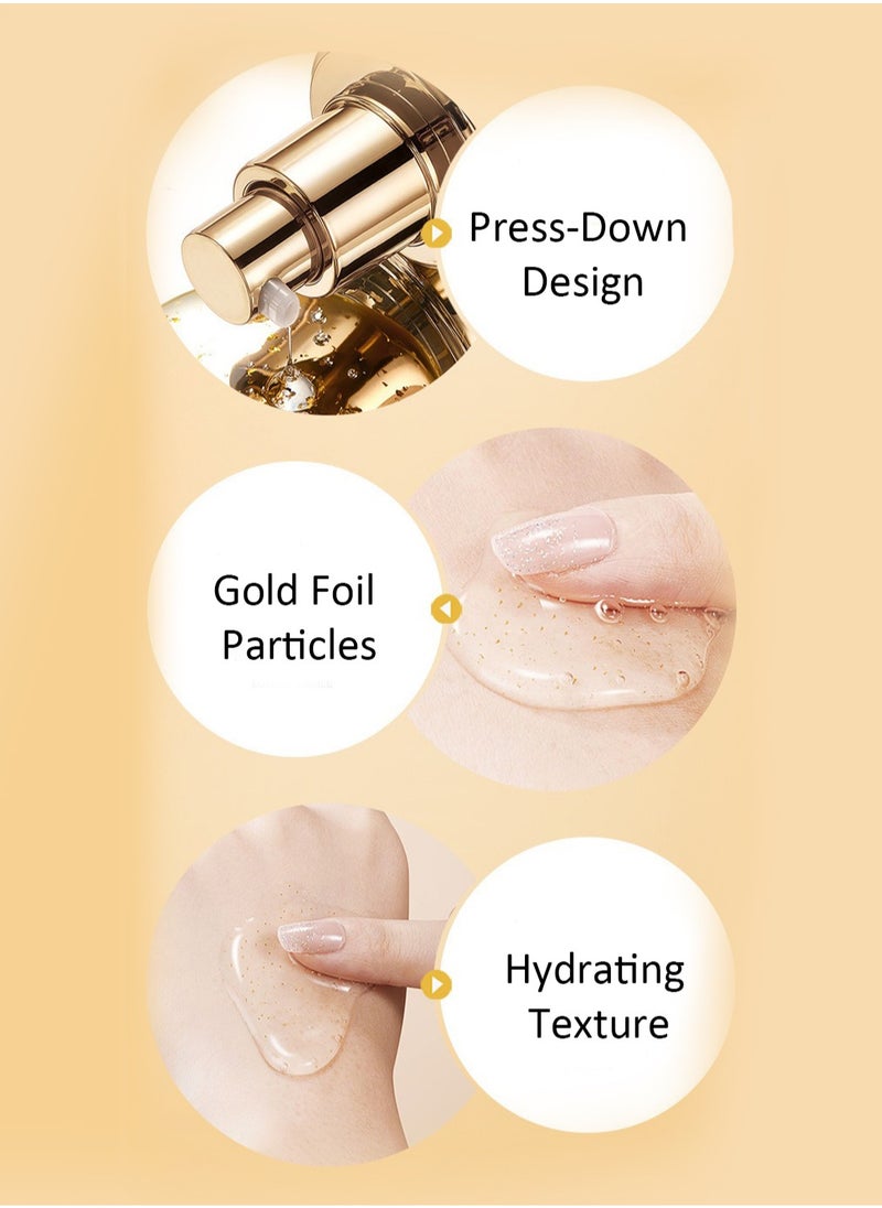 BIOAOUA - Gold Moisturizing and Beautifying Essence, Anti-Aging Moisturizing Face Serum to Smooth Wrinkles for All Skin Types 30ml - Image 1
