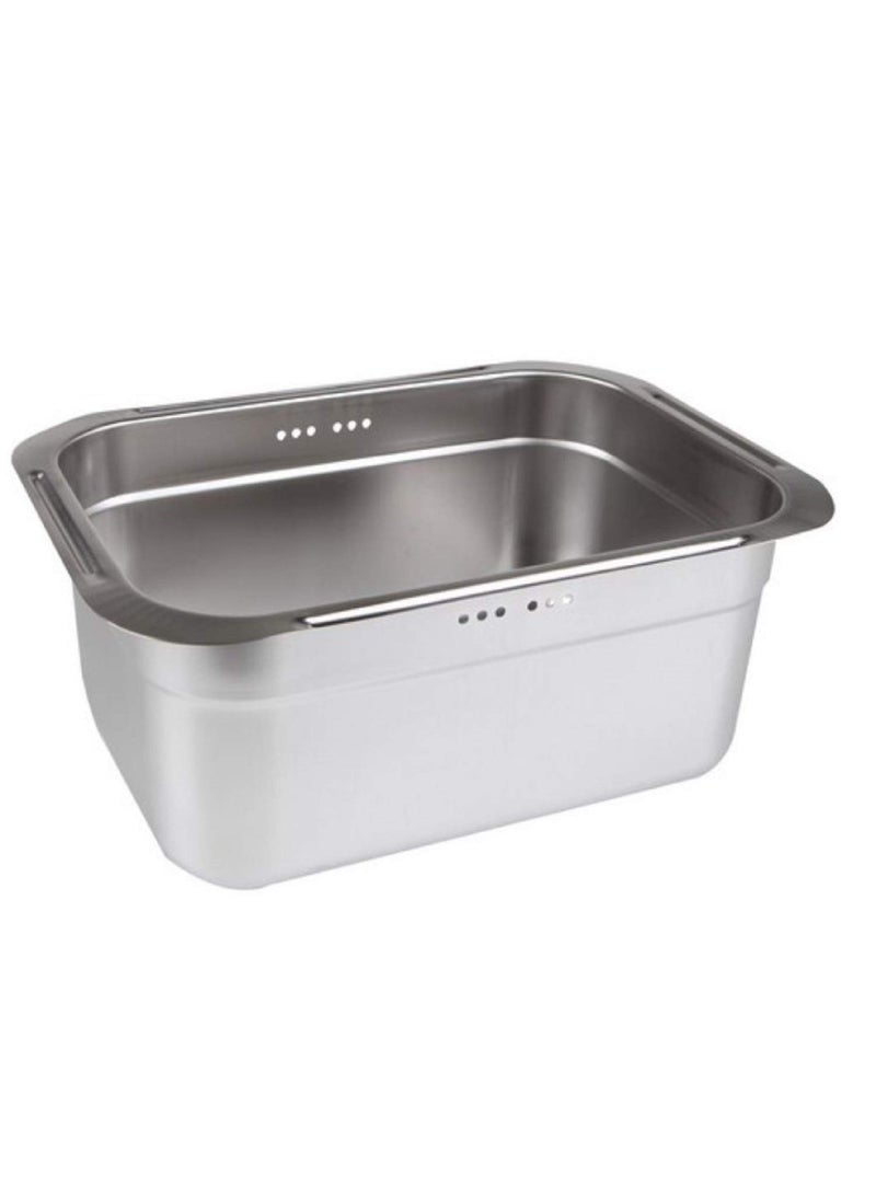 Incoc Incoc Stainless Steel Basin Bucket Dishpan Dish Washing Bowl Basket Portable Tub Rack Large 