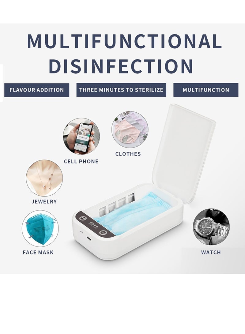 Sanitizer Phone Sanitizer, Portable Phone Sanitizer Box with Aromatherapy Function, Multifunctional Ultraviolet Lamp, Disinfector for Mobile Phone Samsung iPhone  - Image 2