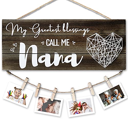 SELORY Mothers Day Nana Gifts for Grandma,Grandmather Gifts,Nana Birthday Gift from Grandkids Grandchildren Picture Frame - Image 1