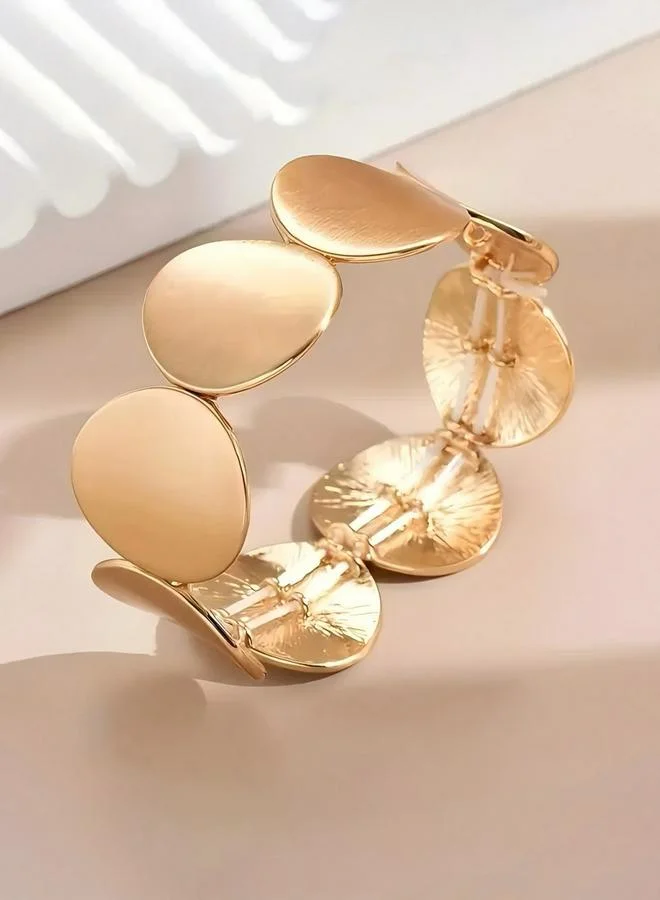 Take Two Take Two Gold Tone Disc Bracelet
