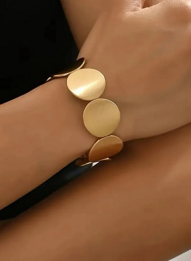 Take Two Take Two Gold Tone Disc Bracelet