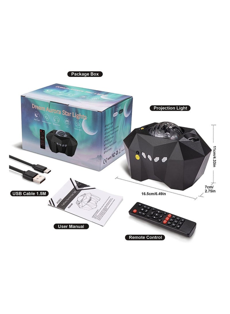 كول بيبي كولبي دريم مون نورثرن لايتس ستارلايت بروجيكتور يو إس بي مع بلوتوث جو مليء بالنجوم أضواء LED المرحلة - Image 4