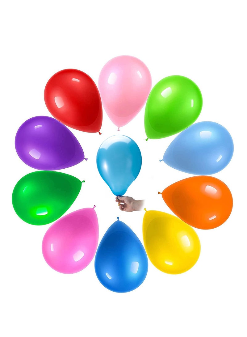 Reko 140 Colorful Balloons 12-inch Rainbow Latex Balloons, Party Decoration Mixed Color Bright Balloons, Birthday Party Supplies - Image 1
