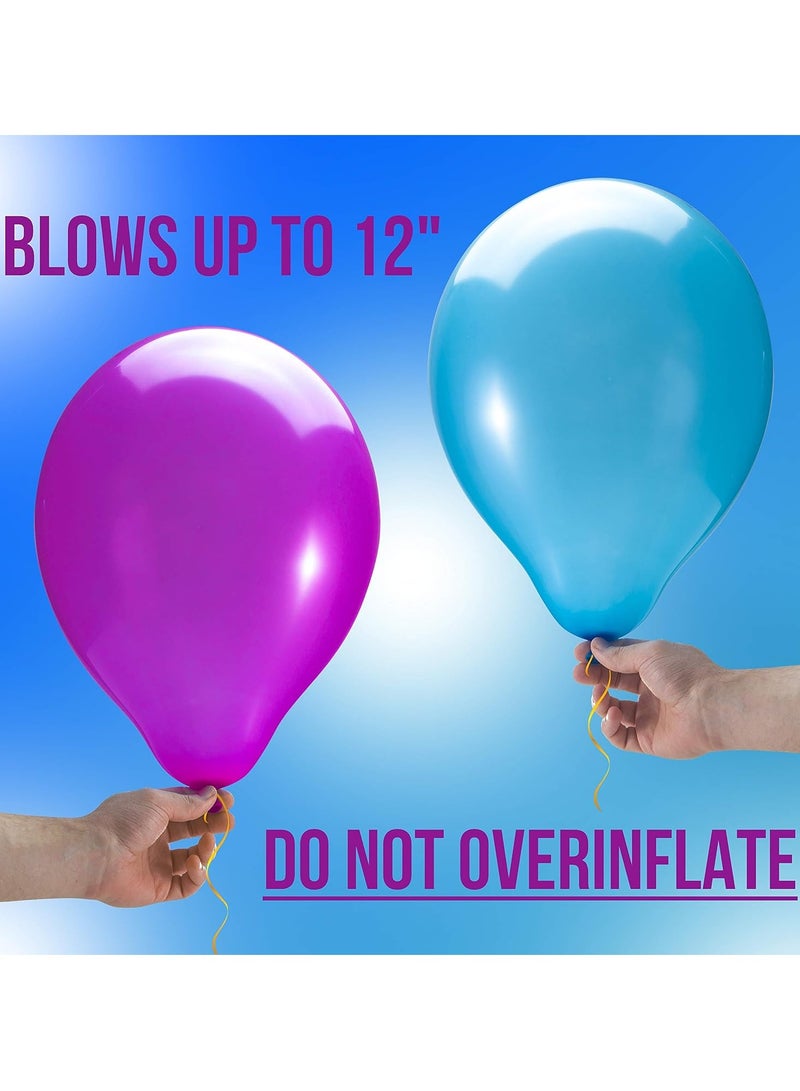 Reko 140 Colorful Balloons 12-inch Rainbow Latex Balloons, Party Decoration Mixed Color Bright Balloons, Birthday Party Supplies - Image 5