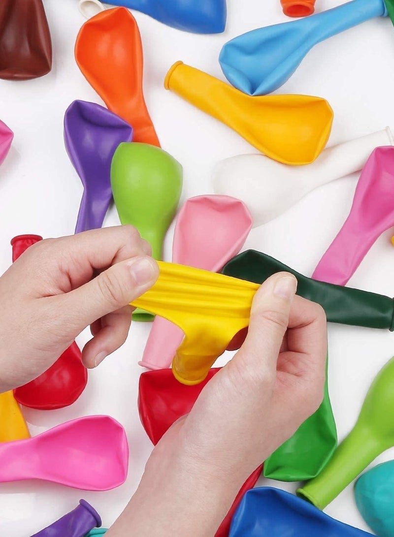 Reko 140 Colorful Balloons 12-inch Rainbow Latex Balloons, Party Decoration Mixed Color Bright Balloons, Birthday Party Supplies - Image 4