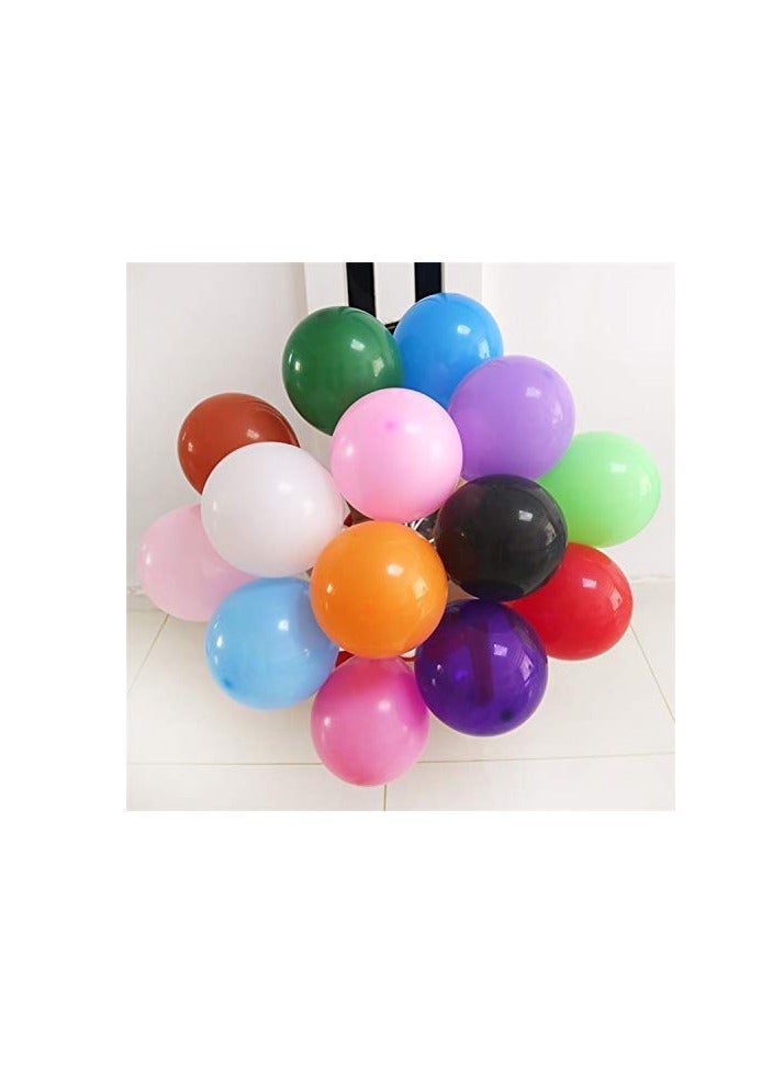 Reko 140 Colorful Balloons 12-inch Rainbow Latex Balloons, Party Decoration Mixed Color Bright Balloons, Birthday Party Supplies - Image 2