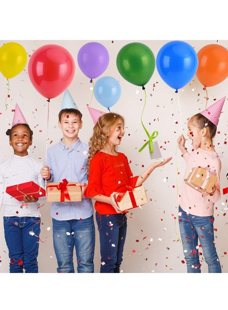 Reko 140 Colorful Balloons 12-inch Rainbow Latex Balloons, Party Decoration Mixed Color Bright Balloons, Birthday Party Supplies - Image 3