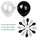 KADBANER White and Black Balloons30 pack 12 inch latex Balloons - Image 2