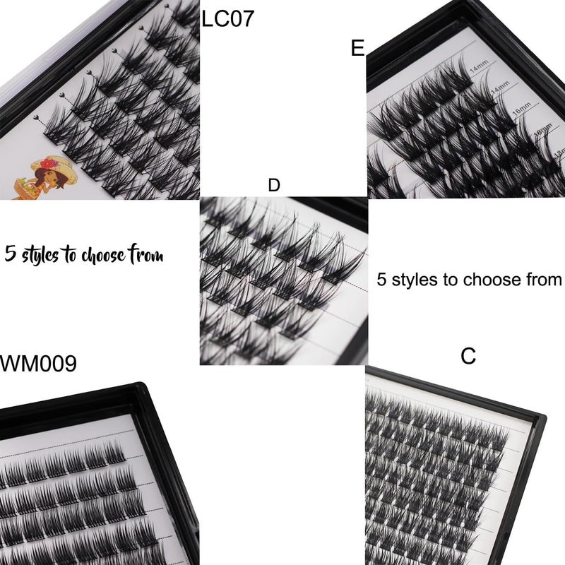 KASTWAVE Premium Eyelash Extension Kit, Mixed 8-20mm D Curl & DD Curl False Lashes with Lash Bond & Seal Glue, Cluster and Individual Eyelash Extensions for Natural Look - Image 5