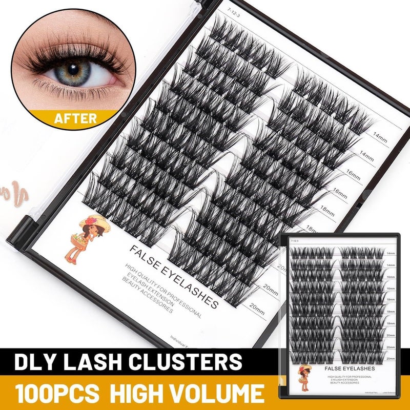 KASTWAVE Premium Eyelash Extension Kit, Mixed 8-20mm D Curl & DD Curl False Lashes with Lash Bond & Seal Glue, Cluster and Individual Eyelash Extensions for Natural Look - Image 4