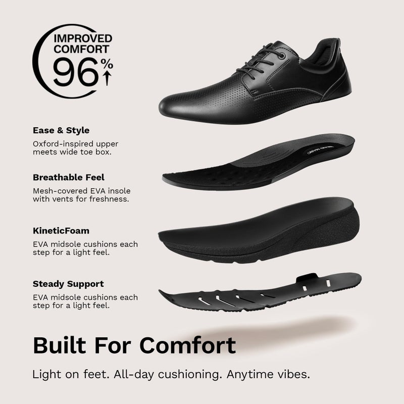 Bruno Marc Men's Casual Dress Sneakers Shoes, All-Day Comfort Cushioning Walking Breathable Lightweight Oxfords MaxFlex ActiveMetro,Size 10,All Black,BMUMOX2421 - Image 5