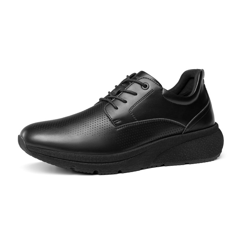 Bruno Marc Men's Casual Dress Sneakers Shoes, All-Day Comfort Cushioning Walking Breathable Lightweight Oxfords MaxFlex ActiveMetro,Size 10,All Black,BMUMOX2421 - Image 1