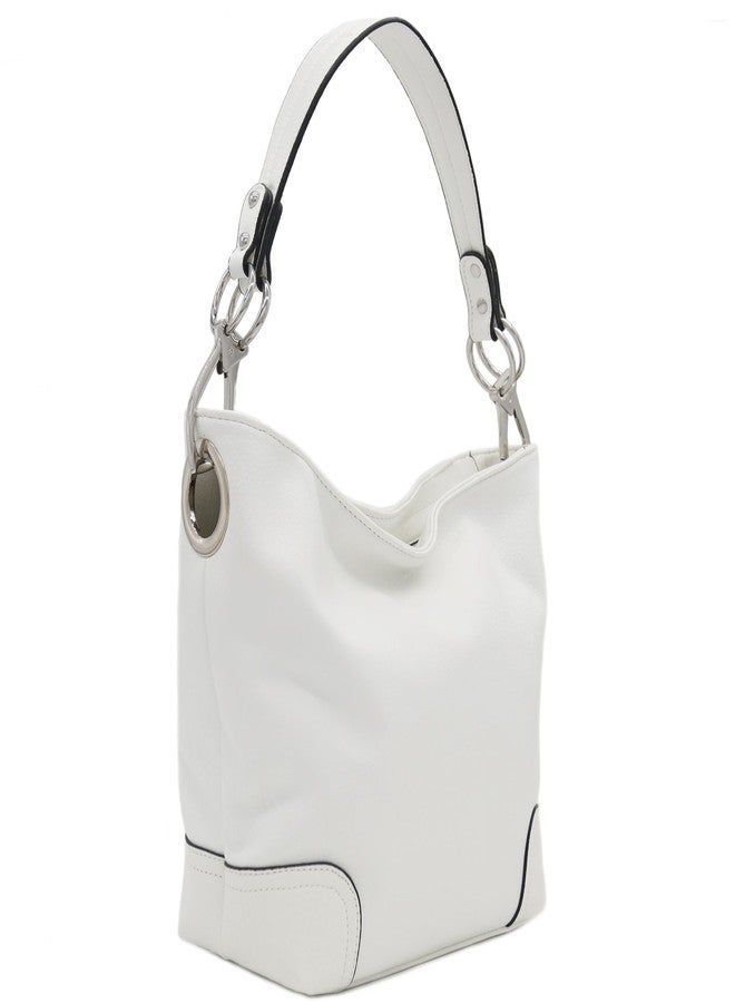 ALYSSA Hobo Shoulder Bag with Big Snap Hook Hardware - Image 1
