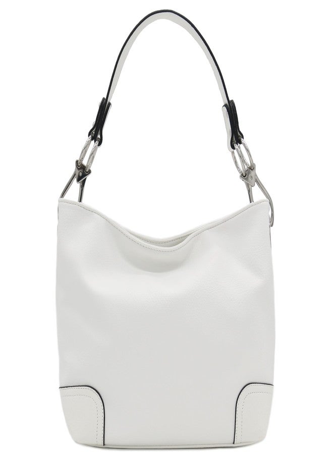 ALYSSA Hobo Shoulder Bag with Big Snap Hook Hardware - Image 2