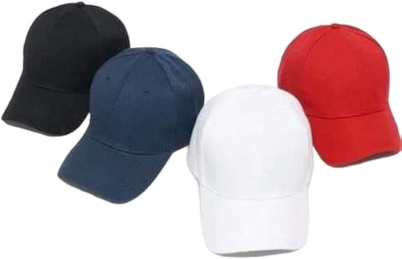 Four Color Sport Style Solid Sun Protection Cap - Black White Navy Red