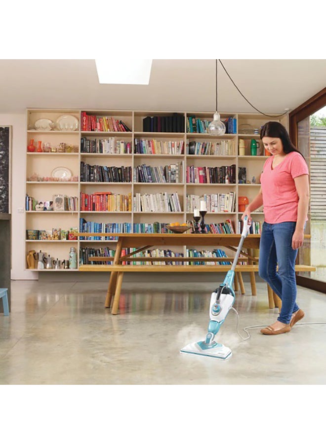 BLACK+DECKER 2-In-1 Steam Mop Delta Head And SteaMitt With 15 Accessories 1600 W BHSM1610DSM-GB White/Aqua - Image 4