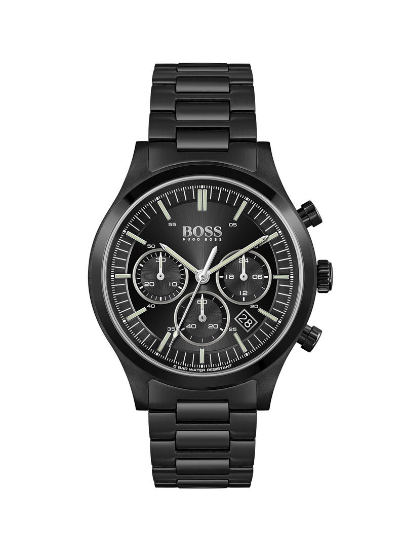 HUGO BOSS Men Clasp Chronograph Round Stainless Steel Wrist Watch - 1513802 44 Mm - Image 1