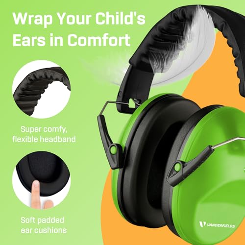 Vanderfields Kids Ear Protection - Age 3-16 - 26dB - Noise Canceling Headphones - Ear Muffs for Children - Earmuffs for Autism, Boys & Girls - Image 4