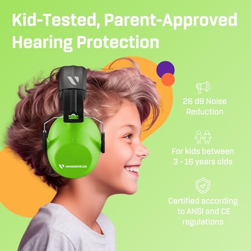Vanderfields Kids Ear Protection - Age 3-16 - 26dB - Noise Canceling Headphones - Ear Muffs for Children - Earmuffs for Autism, Boys & Girls - Image 2