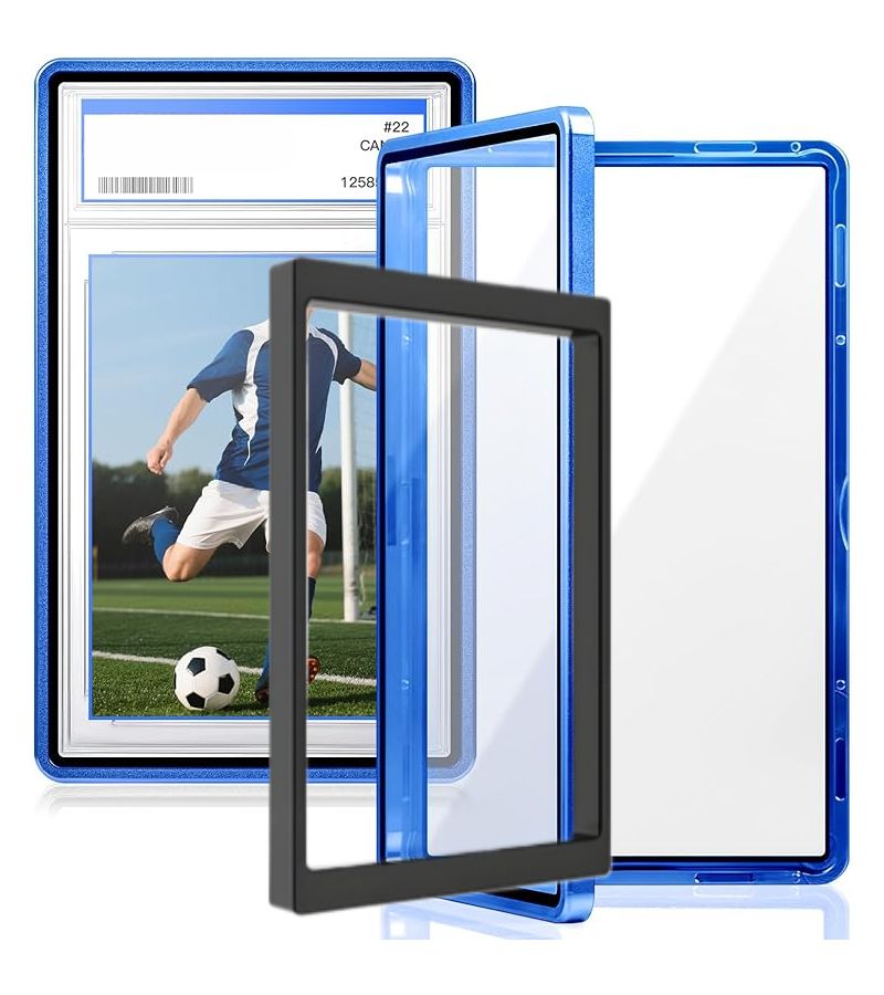 2 Pcs Magnetic Metal Grading Card Case Golden with Inner Liner UV Protection Display Cover for PSA CGC BGS CSG Trading Cards Baseball Football Game Cards - Image 5
