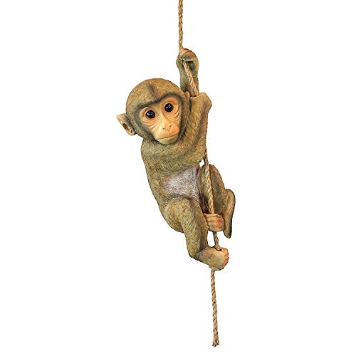 The Decorshed Resin Hanging Monkey for Garden Decoration, Home Decoration, Monkey Figure (Brown) - Image 3