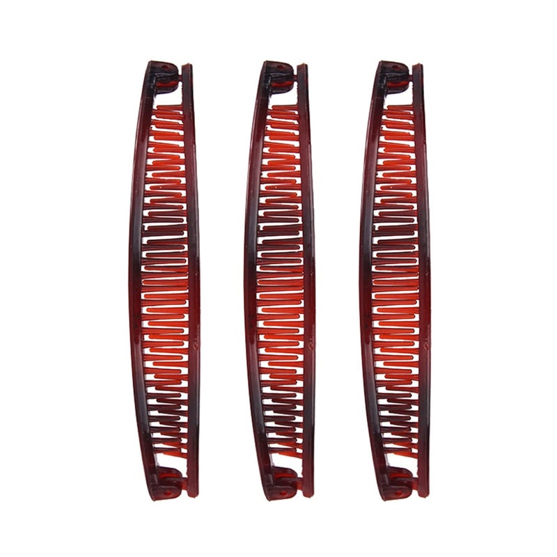 1st Choice 3 Pieces Clincher Banana Clip Grip Fishtail Ponytail Accessory for Long Hair  Fish Shape Comb for Women and Girls