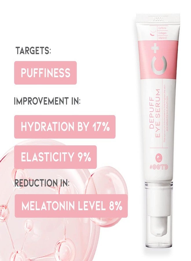 #OOTD OOTD Vegan Facial Eye Serum with Caffeine, Collagen, Vitamin E [30 g] Restorative Undereye Depuff and Dark Circle Treatment for Men & Women, Healthy Kbeauty EVE Vegan Certified Face + Skin Care - Image 2